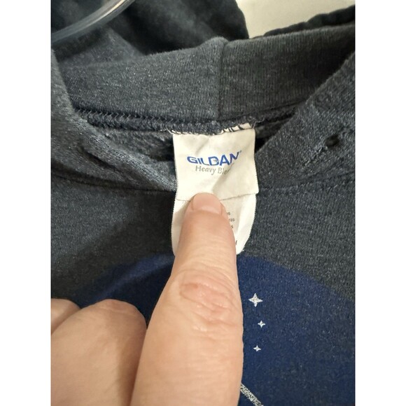 Vintage Gildan NASA Hooded Sweatshirt- Medium. Grey - Picture 11 of 11